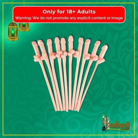 Pack of Ten Willy Straws Blow me