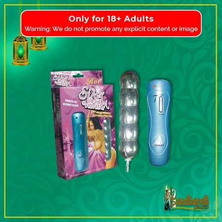 Silver Beaded Anal Vibrator-BIG