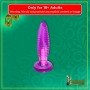 Purple Jelly Anal Vibrating Butt Plug With Suction Cup