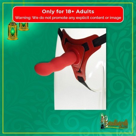 Red Deep Climax Strap On Dildo Realistic Penis Harness