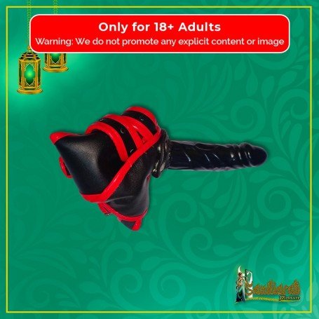 Black Red Edge Leather Harness Lesbian Strapon