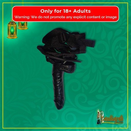 Strap On Dildo Harness with Big Black Dildo Vibrator