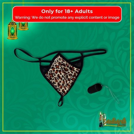 Leopard Grain Underwear Remote control vibrating t-back