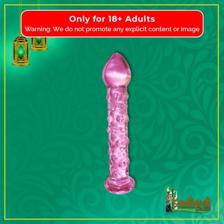 Dotted Purple Glass Dildo